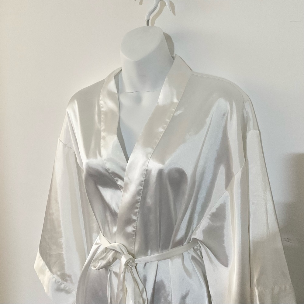 La Senza white silky “The Mrs” bride robe